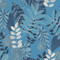 Seabrook Designs Tropicana Leaves Fabric - Sky Blue and Champlain