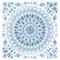 Seabrook Designs Mandala Boho Tile Fabric - Cerulean and Washed Denim