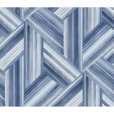 Seabrook Designs Geo Inlay - Denim and Sky Blue