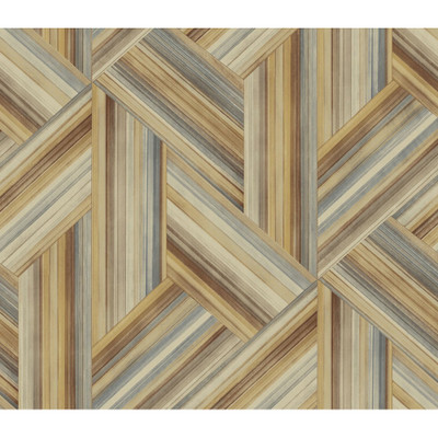 Seabrook Designs Geo Inlay - Saddle Brown and Steel