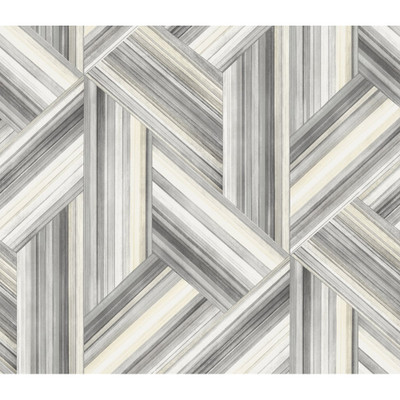 Seabrook Designs Geo Inlay - Cove Gray and Carrara