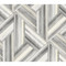 Seabrook Designs Geo Inlay - Cove Gray and Carrara
