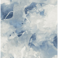 Seabrook Designs Notch Trowel Abstract - Blue Lake and Frost