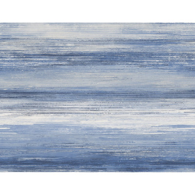 Seabrook Designs Sunset Stripes - Moody Blue and Frost
