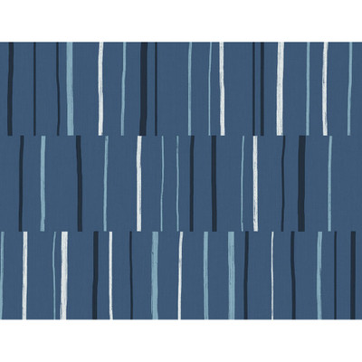 Seabrook Designs Block Lines - Blueberry, Midnight, and Blue Skies