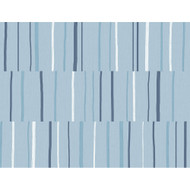 Seabrook Designs Block Lines - Bluebird, Navy, and Glacier White