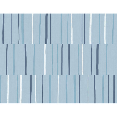 Seabrook Designs Block Lines - Bluebird, Navy, and Glacier White