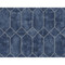Seabrook Designs Geo Faux - Denim Blue and Metallic Silver