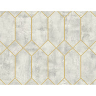 Seabrook Designs Geo Faux - Silver Birch and Metallic Gold