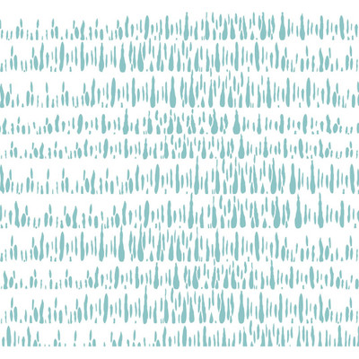 Seabrook Designs Brush Marks - Teal and White