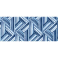Seabrook Designs Geo Inlay Fabric - Denim and Sky Blue