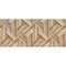 Seabrook Designs Geo Inlay Fabric - Saddle Brown and Steel