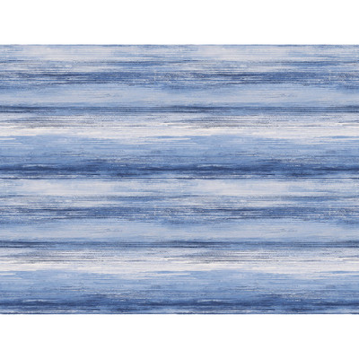 Seabrook Designs Sunset Stripes Fabric - Moody Blue and Frost