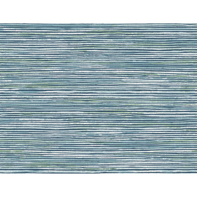 Lillian August Osprey Faux Grasscloth - Midnight Blue, Spearmint, and Ice