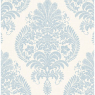 Lillian August Antigua Damask - Blue Frost and Bone White
