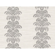 Lillian August Palm Frond Stripe Stringcloth - Charcoal and Ivory