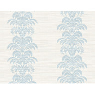 Lillian August Palm Frond Stripe Stringcloth - Blue Frost and Bone White