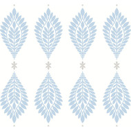 Lillian August Mirasol Palm Frond - Carolina Blue and Eggshell