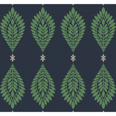 Lillian August Mirasol Palm Frond - Midnight Blue and Spearmint