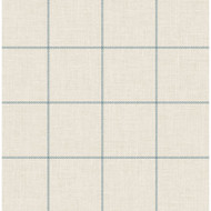 Lillian August Linen Check - Alabaster and Air Force Blue