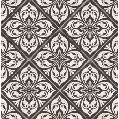 Lillian August Plumosa Tile - Ebony and Silver