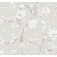 Lillian August Southport Floral Trail - Metallic Silver and Fog