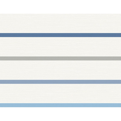 Lillian August Crew Stripe - Air Force Blue, Gray, and Eggshell