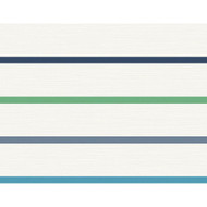 Lillian August Crew Stripe - Midnight Blue, Spearmint, and Eggshell