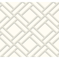 Lillian August Block Trellis - Metallic Silver and Eggshell