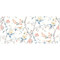 Lillian August Southport Floral Trail Fabric - Eggshell, Melon, and Carolina Blue