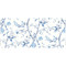 Lillian August Southport Floral Trail Fabric - Eggshell and Blue Shale