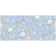 Lillian August Southport Floral Trail Fabric - Sky Blue and Arrowroot