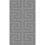 Etten Studios Greek Key - Metallic Silver & Earl Gray