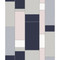 Seabrook Designs De Stijl Geometric - Indigo & Metallic Silver