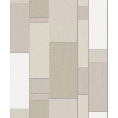 Seabrook Designs De Stijl Geometric - Soft Sage & Metallic Silver