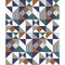 Seabrook Designs Lozenge Geometric - Indigo & Burnt Orange