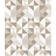 Seabrook Designs Lozenge Geometric - Latte & Dorian Grey