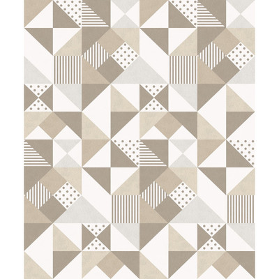 Seabrook Designs Lozenge Geometric - Latte & Dorian Grey
