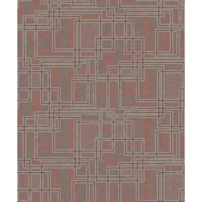 Seabrook Designs Bauhaus Cityscape - Burgundy & Graphite