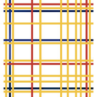 Seabrook Designs Mondrian Grid Mural - Multicolored