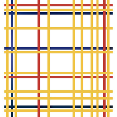 Seabrook Designs Mondrian Grid Mural - Multicolored
