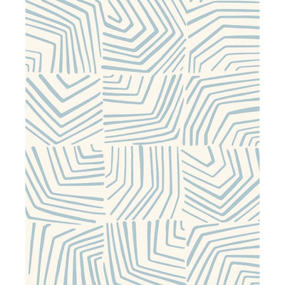 Seabrook Designs Linework Maze - Sky Blue
