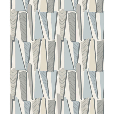 Seabrook Designs Geometric Shadows  - Aquamarine