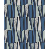 Seabrook Designs Geometric Shadows  - Denim