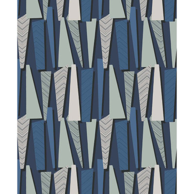 Seabrook Designs Geometric Shadows  - Denim