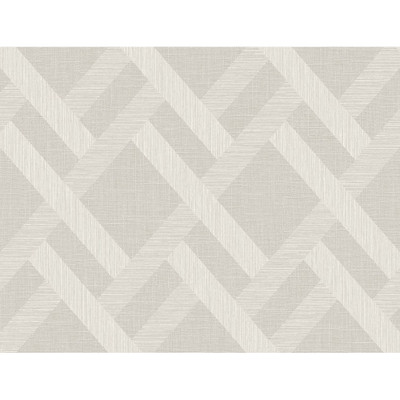 Seabrook Designs Linen Trellis - Morning Fog