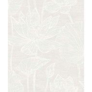 Seabrook Designs Water Lilies - White Pearl