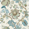 Seabrook Designs Bernadette Jacobean - Hickory Smoke & Blue Bell