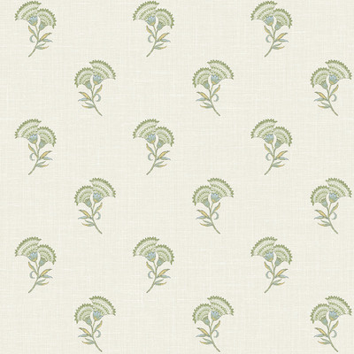 Seabrook Designs Lotus Branch Floral - Washed Green & Herb