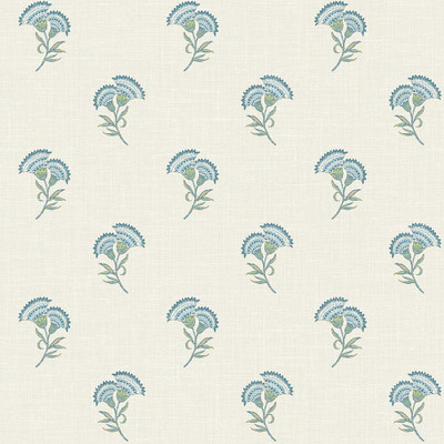 Seabrook Designs Lotus Branch Floral - Blue Bell & Herb